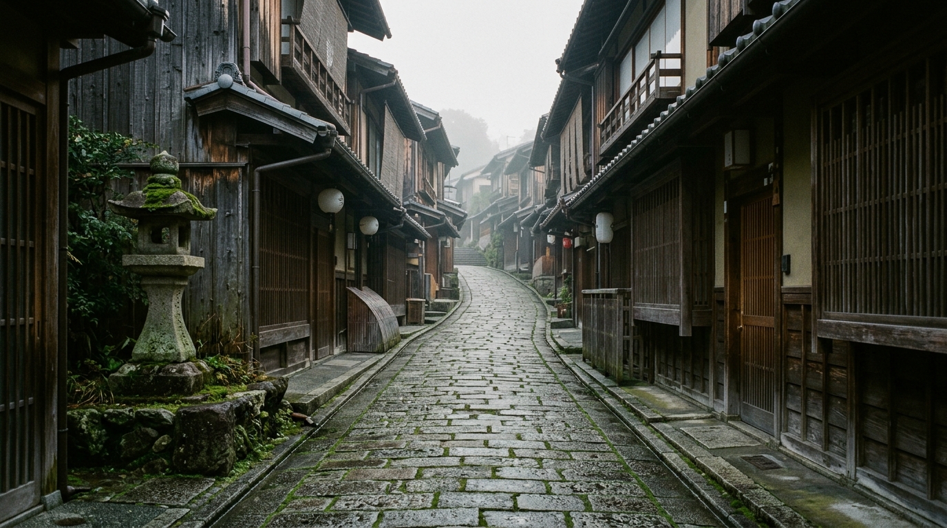 東山の石畳路地
